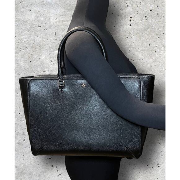 Tory Burch Saffiano Leather Emerson Medium Zip Tote Bag - Picture 7 of 14